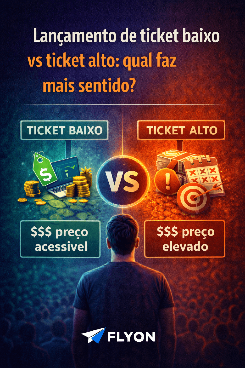 Lançamento de ticket baixo vs alto