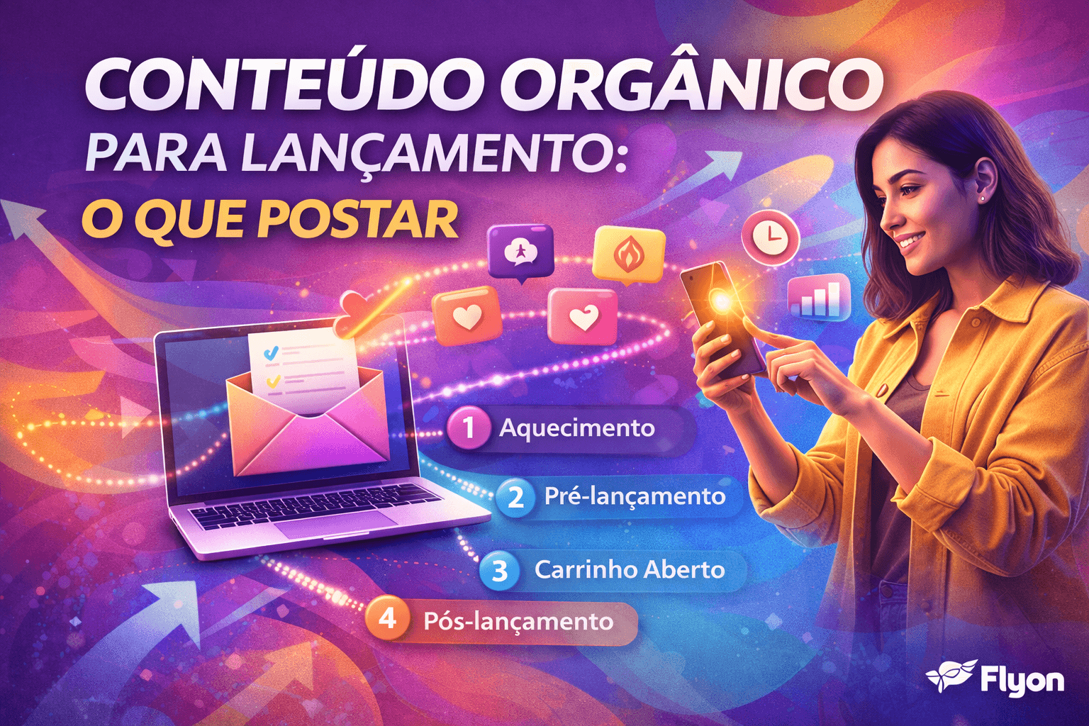 Conteúdo orgânico para lançamento: o que postar em cada fase