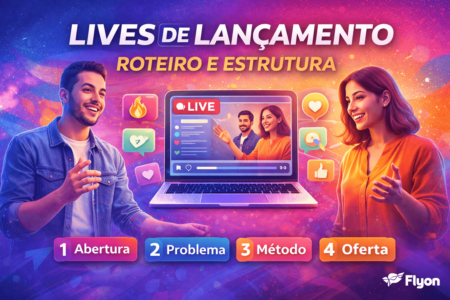 Lives de lançamento: roteiro e estrutura