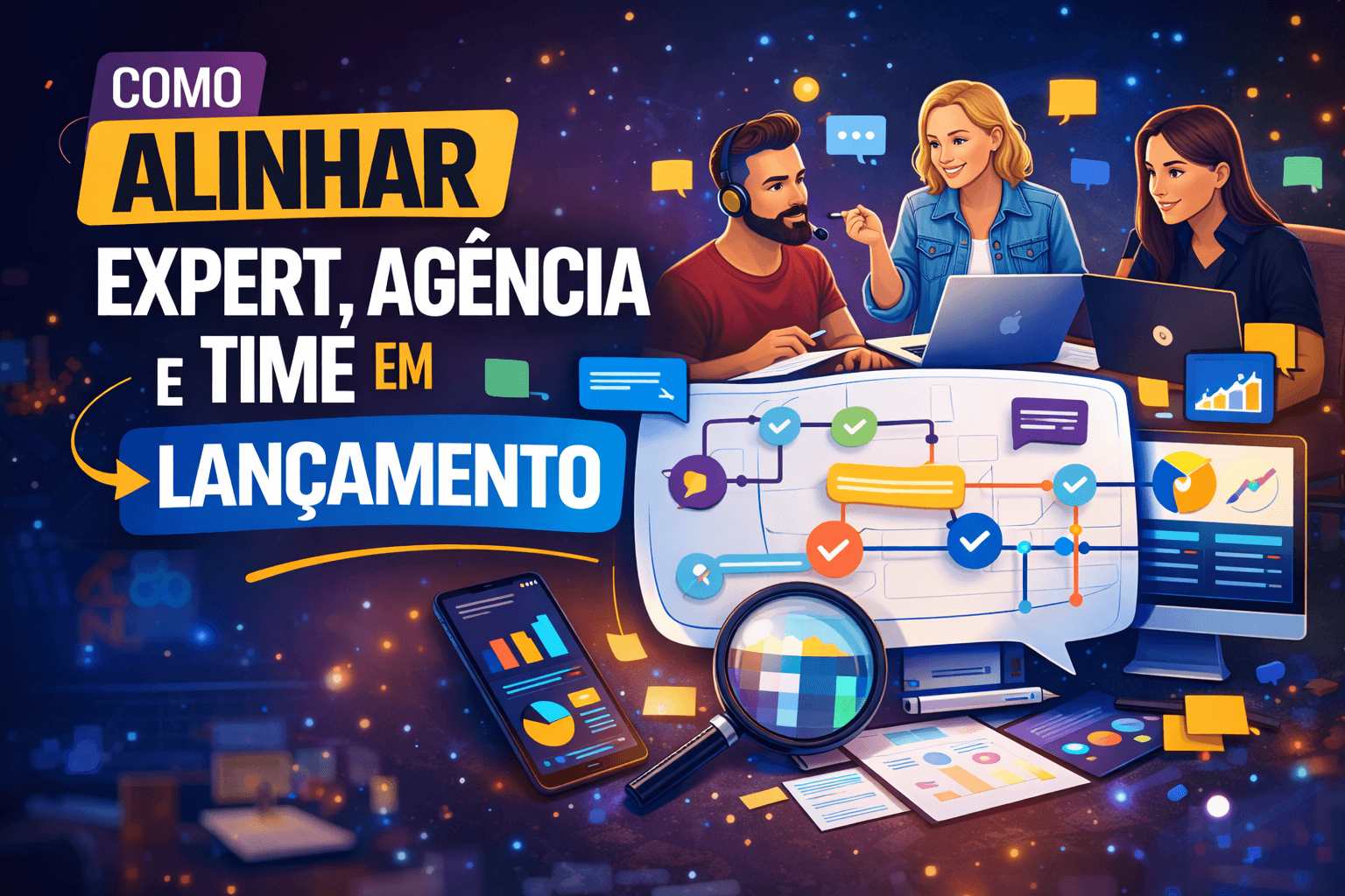 Alinhamento em lançamento de infoproduto: como alinhar expert, agência e time