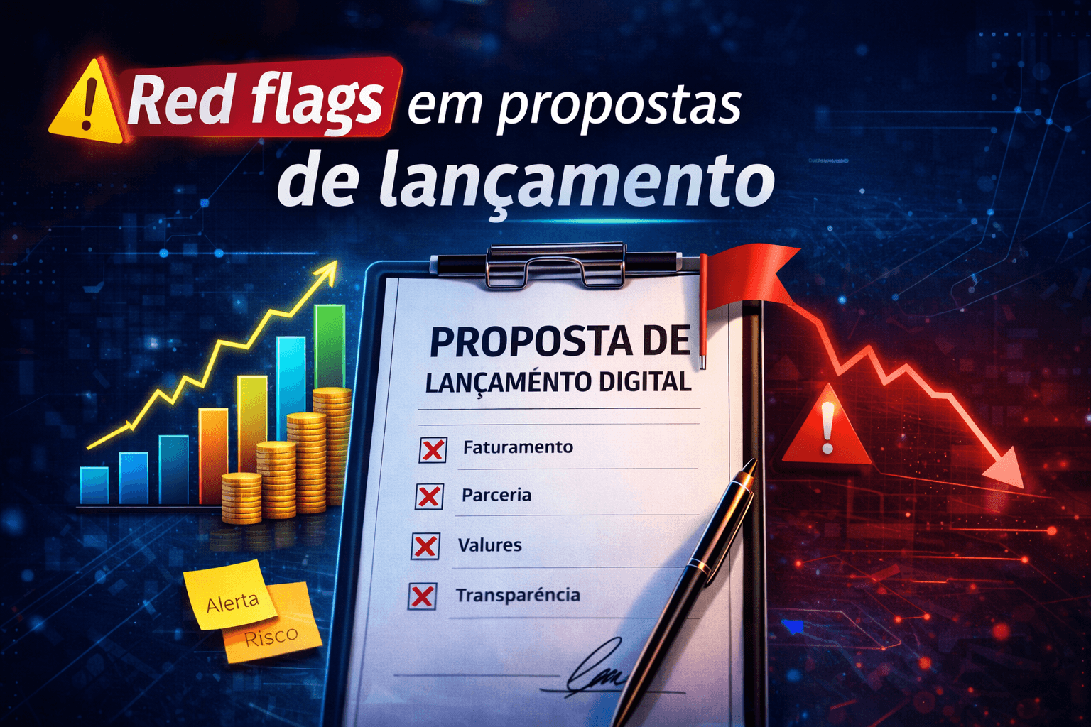 Proposta de lançamento digital: veja as principais red flags e saiba como evitar erros antes de fechar qualquer parceria.