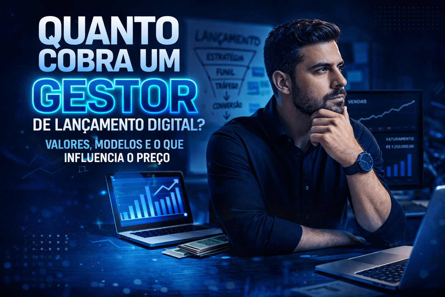 Quanto cobra um gestor de lançamento digital