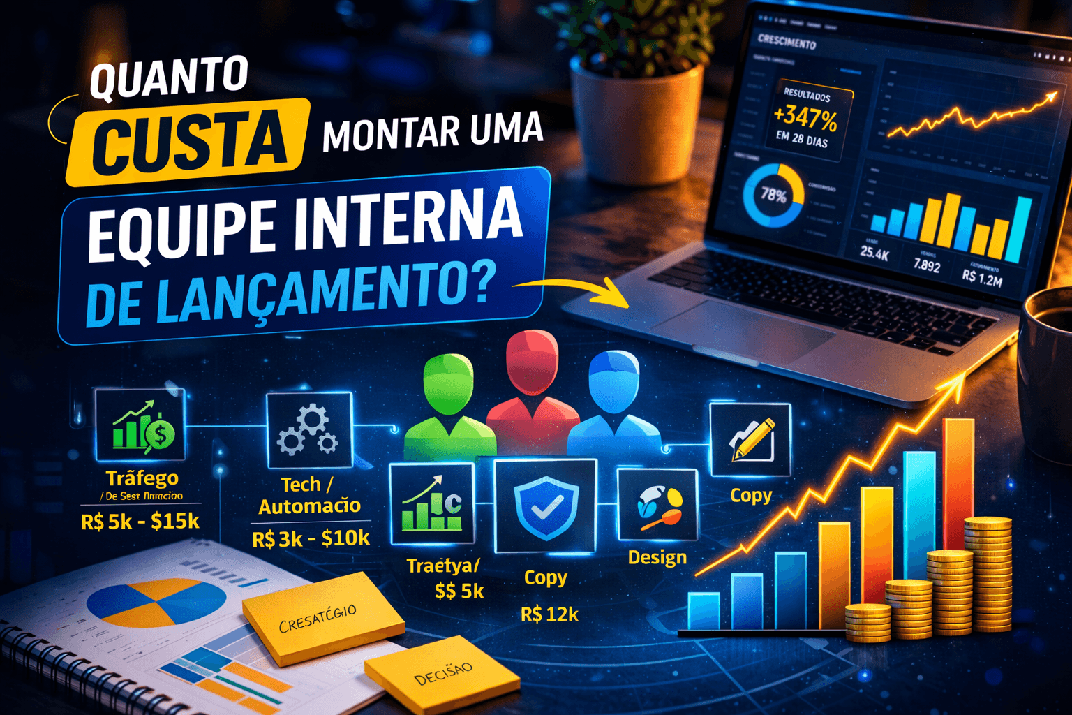 Quanto custa montar uma equipe interna de lançamento
